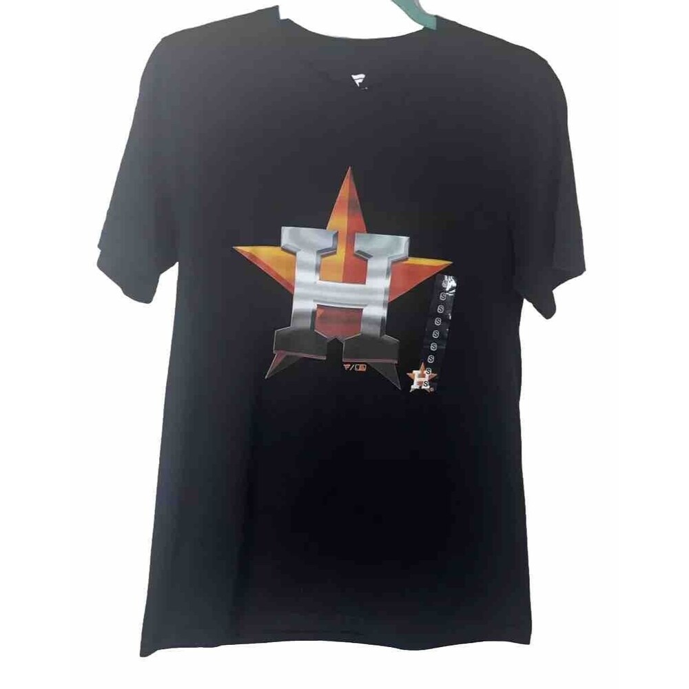Houston Astros Midnight Mascot Premium Black T-shirt Size S Sports Baseball